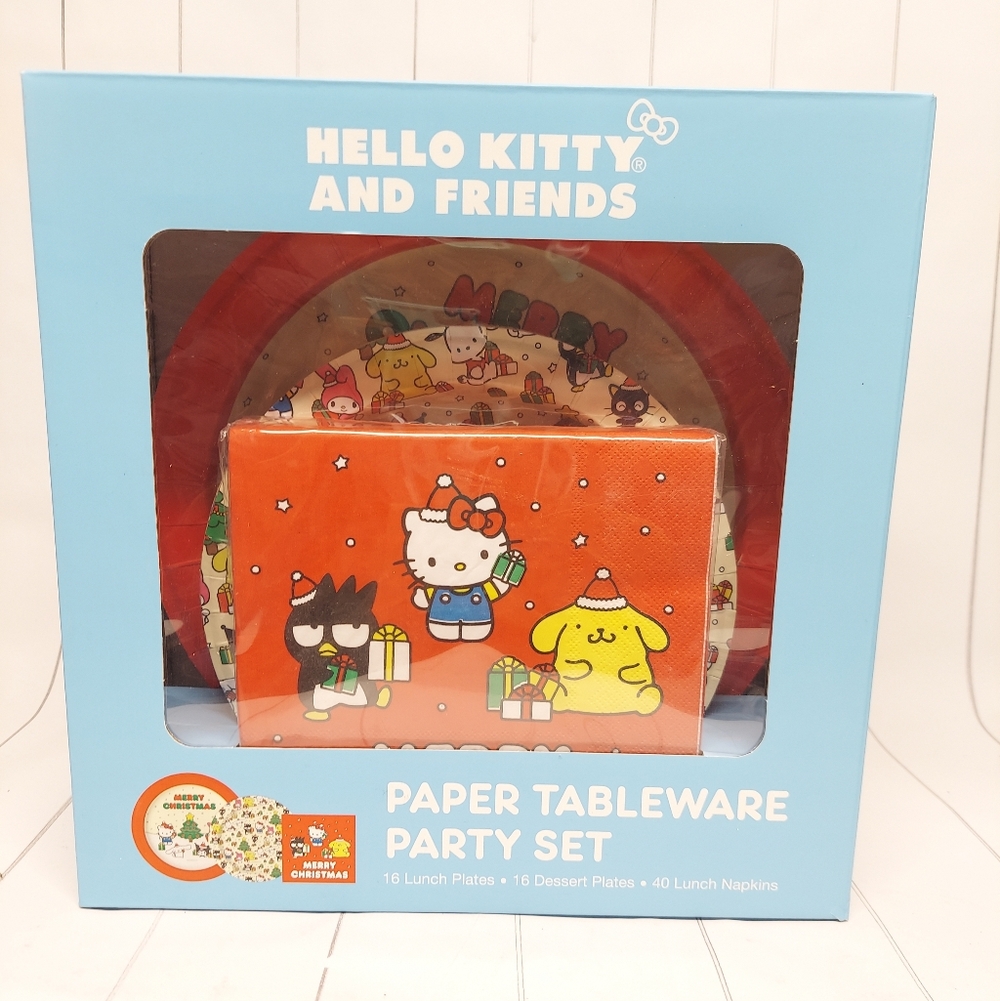 Hello Kitty and Friends Paper Tableware Party Set Merry Christmas